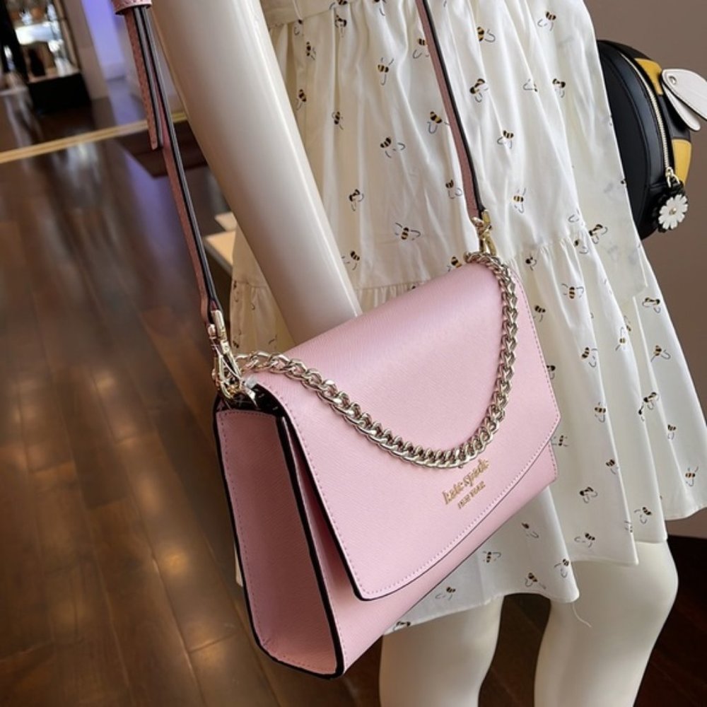 Kate Spade Carson Convertible Crossbody Chalk Pink - Picture 13 of 16